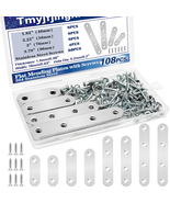 108PCS Metal Mending Plates Stainless Steel Brackets 4 Sizes Wood Repair... - $13.49
