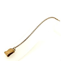 Antique Gold Filled Signed Victorian Ornate Etched Vest Clip Fob Charm Chain - £39.56 GBP