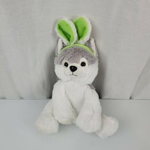 Hugfun Hug Fun White Gray Husky Puppy Dog Easter Bunny Rabbit Ear Headband - £38.71 GBP