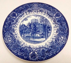 Wedgwood England University Of Michigan Union Hall 1930s 10.5" Dinner Plate Blue - $39.55