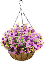 Cewor Artificial Hanging Flowers In Basket, 10 Pcs\. Artificial Daisies - $31.96