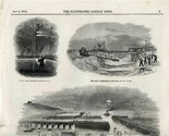 2 Pages of Etchings The Illustrated London News July 6,1944 Ships Trains - $17.82