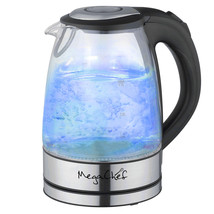 MegaChef 1.7Lt. Glass and Stainless Steel Electric Tea Kettle - $74.49