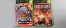 Xbox Games Lot Cabelas Deer Hunt 2005 Season and Crimson Skies High High... - £8.50 GBP