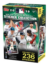 2019 Topps MLB Baseball Sticker Value Box- 10 Packs|Exclusive Poster|40 ... - £14.18 GBP