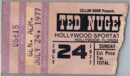 Ted Nugent Concert Ticket Stub July 24 1977 Hollywood Florida - £27.14 GBP