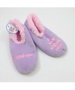 Snoozies Women&#39;s Pale Lavender Grandma A Mom Without Rules Slippers  Med... - $12.86