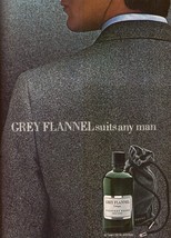 1982 Grey Flannel Geoffrey Beene Men&#39;s Cologne Vintage Print Ad 1980s - $7.41