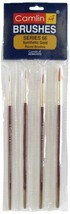 Low Cost Pack of 4 Camel Paint Brush Series 66 Round Synthetic Gold Art Craft - £8.11 GBP