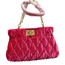 Lilly Pulitzer Pink Grenadine Quilted Clutch With Gold Turnlock Closure ... - $48.00