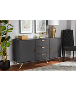 Landry Farmhouse Rustic Oak Brown 1-Door Dining Room Sideboard Buffet - $6,166.52 MXN