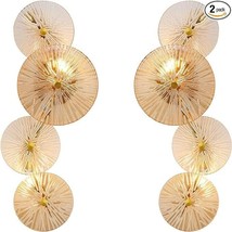 HOSSEE Bedroom Sconces Set of 2, Gold Wall Sconce - £98.92 GBP