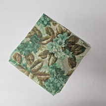 21&quot; Floral Scarf Vintage Lightweight Green and Brown Floral - £3.05 GBP