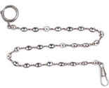 1  POCKET WATCH CHAINS STAINLESS Silver tone CLASP  RING CLIP NEW - £12.77 GBP