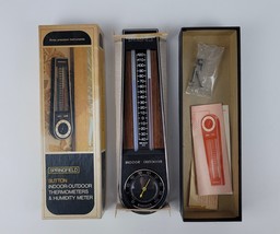 Vintage Springfield Sutton Indoor Outdoor Analog Thermometer Humidity Me... - £25.53 GBP