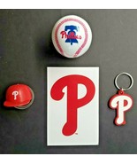 Philadelphia Phillies Baseball Vending Charms Lot 4 Ball, Helmet, Key Ch... - £13.58 GBP