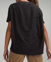 Lululemon Black Back In Action Short Sleeve Shirt Tee Top Size 8 - $18.70