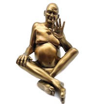 Vintage Nityananda Bronze Handmade Sculpture India Sage Guru Saint Statu... - $2,475.00