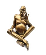 Vintage Nityananda Bronze Handmade Sculpture India Sage Guru Saint Statu... - $3,395.74 CAD