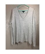Lane Bryant Sweater V Neck Fine Merino Wool Womens Gray Metallic Plus Si... - $395.92 MXN