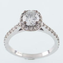 Authenticity Guarantee 
14k White Gold Diamond Solitaire Ring w/ Accents... - $2,058.21