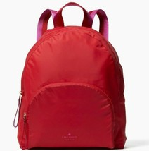 Kate Spade Arya Favorite Red Packable Nylon Backpack WKRU6975 NWT $279 Retail FS - £62.49 GBP