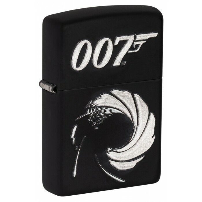 James Bond 007 Textured Print Black Matte Zippo Lighter - $23.70