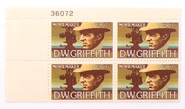 United States Stamps Block of 4  US #1555 1975 David W Griffith - £3.18 GBP