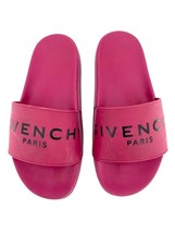 Givenchy Berry Red Slide Sandals Synthetic Rubber SZ 37 EU SH16 - $159.20