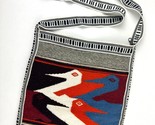 Vntg Native Equadorian Purse Hand Woven 100% Wool Shoulder Bag Linen Lin... - $34.64