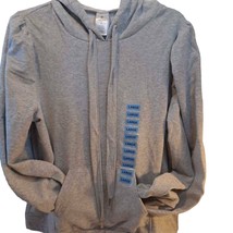 Members Mark Women&#39;s Hoodie Sweatshirt Gray Heathered Puff Sleeve Pullov... - $348.57 MXN