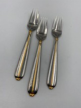 Set of 3 Mikasa Stainless Steel TRAPUNTO D&#39;ORO Dinner Forks - $49.99