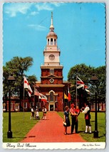 Postcard Henry Ford Museum Dearborn Michigan Bright Sunny Day Multiple Flags 4x6 - £3.99 GBP