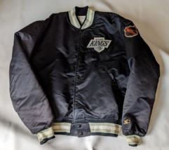 Vintage Los Angeles LA Kings Starter Satin Bomber Jacket NHL Hockey USA L Large - $196.31