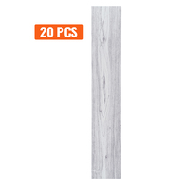 VEVOR Peel&amp;Stick Vinyl Tiles,36x6",20 Tiles,0.62mm,Light Gray Wood,DIY F... - $24.90