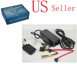 Usb 2.0 To Ide Sata S-Ata 2.5 3.5 Hd Hdd Adapter Converter Cable W/Power - $29.99