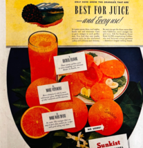 1947 Sunkist Oranges Advertisement California Navel Citrus Fruits Vintag... - $29.99