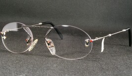 Vintage Vidi Vici Argento/Nero/Rosso Unico Raro Occhiali da Sole 47-20-1... - $234.80