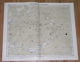 1912 Antique Celestial Map Of Northern Sky Heavens Stars Astronomy - £24.02 GBP