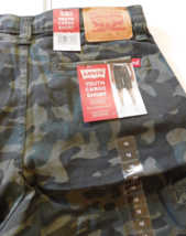 Levi&#39;s Camo Youth Cargo Shorts Size 16 Brand New - £33.77 GBP