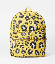 MZ WALLACE Rec Metro Backpack Deluxe Quilted Nylon w/ Pouch ~NWT~ Yellow Leopard - £178.05 GBP