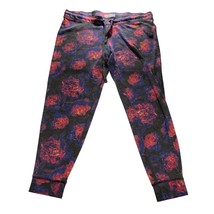 Aeropostale Pants Womens XL 38 x 28 Black Pink Floral Pajama Jogger Slee... - £18.18 GBP
