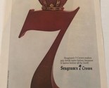 Vintage Seagrams 7 Print Ad Advertisement pa12 - $6.92