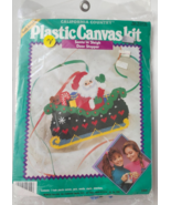 Santa In Sleigh Door Stopper Plastic Canvas 1991 Kit #2304 - $13.02 CAD