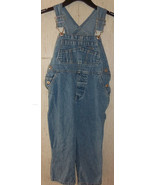 GIRLS GAP &quot;BEST BASICS&quot; DISTRESSED BLUE JEAN OVERALLS   SIZE XS (4-5) - $355.74 MXN