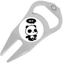 Hi Panda Cute Golf Ball Marker Divot Repair Tool Bottle Opener - £9.24 GBP