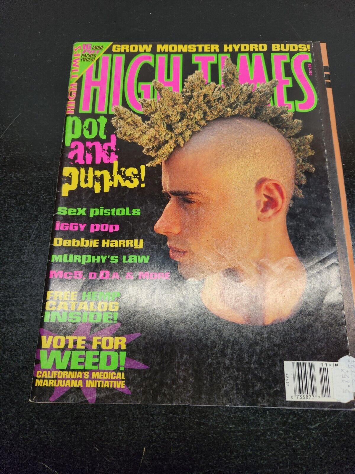 Primary image for November 1996 High Times - Pot & Punks -Sex Pistols - Iggy Pop - Debbie Harry