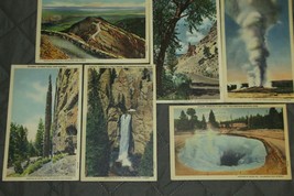 Lot of 6 Yellowstone National Park Postcards #156 - £23.25 GBP