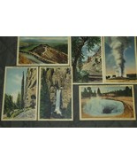 Lot of 6 Yellowstone National Park Postcards #156 - £23.35 GBP