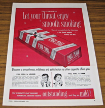 1953 Print Ad Pall Mall Cigarettes Christmas Gift Wrap Carton - £11.78 GBP